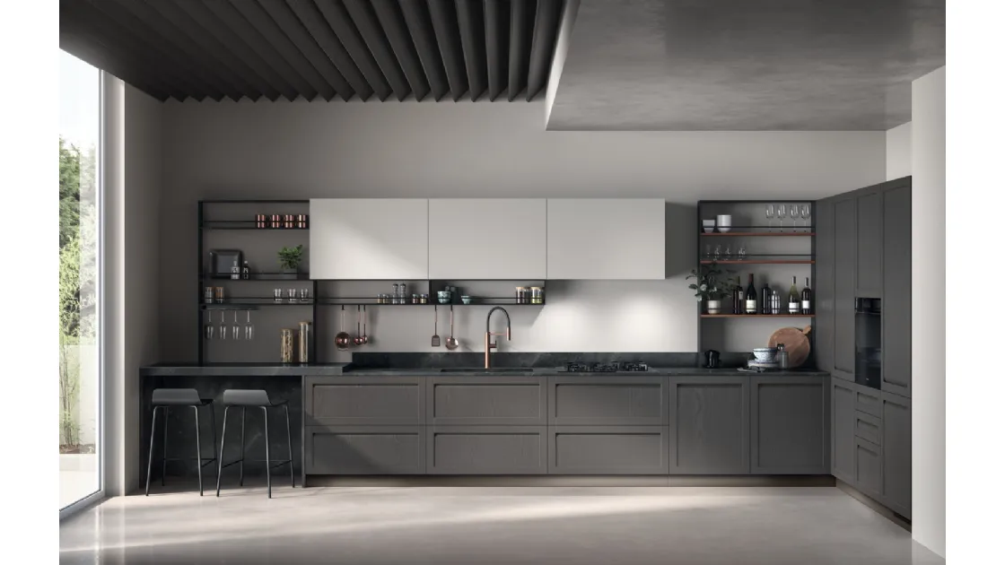 Cucina su misura angolare Carattere 06 in Frassino Chia di Scavolini