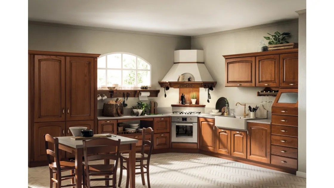 Cucina su misura Madeleine 03 in Castagno di Scavolini